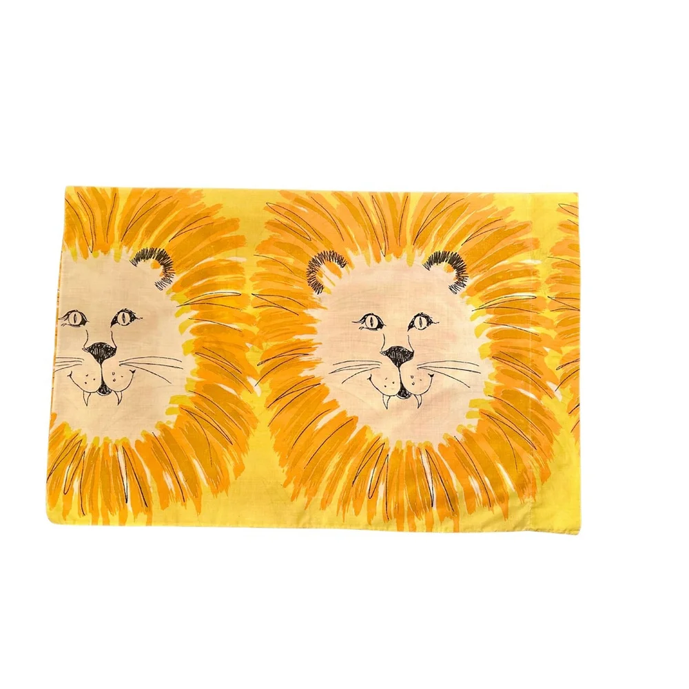 Vintage Cannon Monticello Lion Pillowcase 1970’s